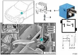 RELAY FOR DDE M47N/M57N K2003 diagram for BMW 3 Series E46 318d