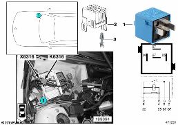 VALVETRONIC RELAY K6316 diagram for BMW 3 Series E46 316i