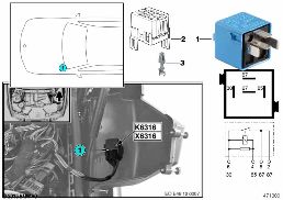 Relä variabel ventilstyrning K6316 diagram for BMW 3 Series E46 318i