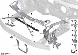 FRONT PANEL diagram for BMW 2 Series F45 Active Tourer LCI 216d