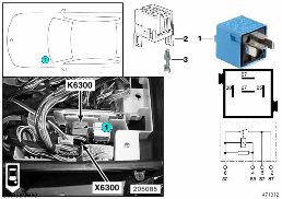 Relé DME K6300 diagram for BMW X5 E53 4.4i