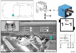 Relais DDE K2003a diagram for BMW X3 E83 2.0d
