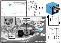 RELAY DDE K2003A diagram for BMW X1 E84 20d