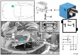 Relais DDE K2003a diagram for BMW 1 Series E81 123d
