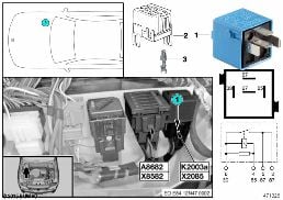 RELAY DDE K2003A diagram for BMW 1 Series E87 LCI 118d