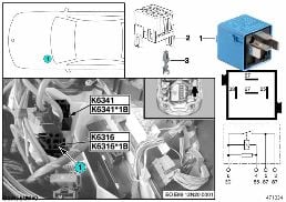 VALVETRONIC RELAY K6316 diagram for BMW Z4 E89 18i