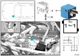 RELAY FOR VALVETRONIC K6319 diagram for BMW Z4 E89 30i
