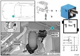 RELAY FOR VALVETRONIC K6319 diagram for BMW Z4 E89 35is