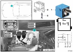Relais DME K6300 diagram for BMW 3 Series E90 316i
