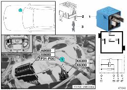릴레이, DME K6300 diagram for BMW 3 Series E91 LCI 325xi