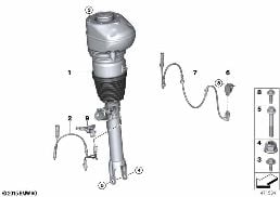 AIR SPRING STRUT, FRONT diagram for BMW 7 Series G11 730i