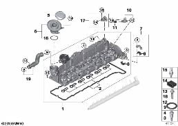 CYLINDER HEAD COVER diagram for BMW 4 Series F33 LCI 435dX