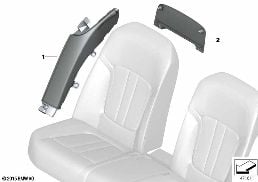 Individual aanbouwdelen leuning achter diagram for BMW 7 Series G11 LCI 740dX