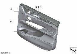 Individual Türverkleidung Leder vorne diagram for BMW X5 M F85 X5 M