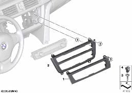 TRIM COVER FOR A/C CONTROL PANEL diagram for BMW 3 Series F31 335dX