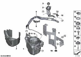 SCR hazne, aktif diagram for BMW X5 E70 LCI 35dX