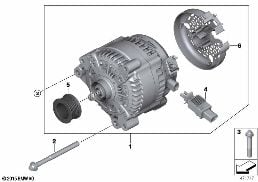 ALTERNATOR diagram for BMW 3 Series F30 LCI 330i