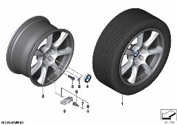 BMW hybridní kolo 681M diagram for BMW 4 Series F82 M4 M4 GTS