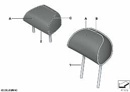 INDIVIDUAL HEADREST, REAR diagram for BMW X5 F15 25dX