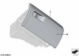 INDIVIDUAL GLOVE COMPARTMENT, LEATHER diagram for BMW X5 F15 25dX