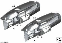 Individual Instrumententafel Leder diagram for BMW X6 F16 28iX