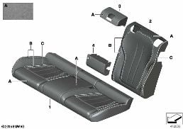 Individual Bezug Komfortsitz Leder diagram for BMW X6 F16 28iX