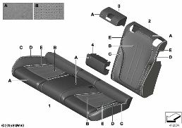 Individual Bezug Komfortsitz Klimaleder diagram for BMW X6 F16 28iX