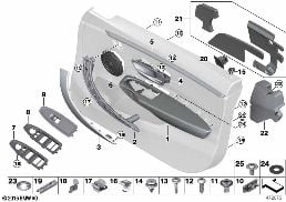 Piezas adosadas revestim. puerta del. diagram for BMW 4 Series F36 Gran Coupé LCI 440i