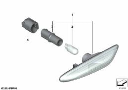 ADDITIONAL TURN INDICATOR LAMP diagram for BMW X3 E83 3.0d