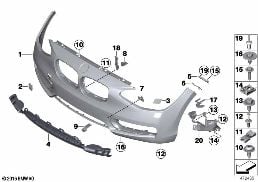 TRIM COVER, FRONT diagram for BMW 2 Series F22 228i