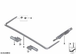 PANORAMA ROOF MOUNTING PARTS diagram for BMW 1 Series F70 116