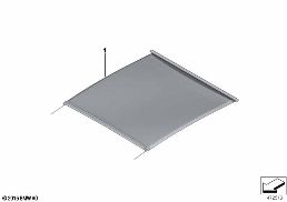 PANORAMA GLASS ROOF, ROLLER diagram for BMW 1 Series F70 116