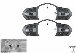 SWITCH,ST. WHEEL, MULTIFUNCTION M-SPORT diagram for BMW X3 F25 28iX