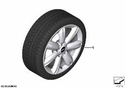 WINTER WHEEL W.TIRE JCW STAR SP.539-17