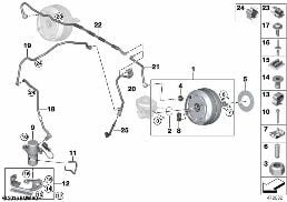Σερβόφρενο αντλία υποπίεσης diagram for BMW 3 Series F30 LCI 330e