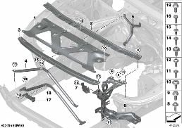 FRONT PANEL diagram for BMW 7 Series G12 750LdX