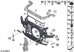 Vorderwand diagram for BMW MINI Paceman R61 Cooper