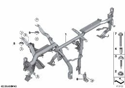 Draagbalk instrument paneel diagram for BMW X1L F49 LCI X1 25Li