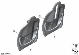 SEAT, FRONT, BACKREST TRIM COVERS diagram for BMW X1 F48 20d