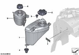 EXPANSION TANK diagram for BMW 5 Series G30 LCI 545eX