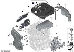 Acustica motore diagram for BMW 5 Series G31 Touring 525d