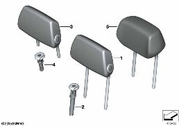 Appuie-tête siège arrière diagram for BMW 3 Series F35 320Li