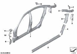 SIDE FRAME SECTION, CENTER