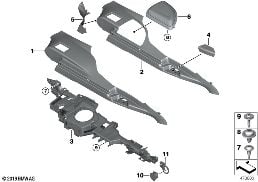 TRIM COVER, WAIST RAIL, TRUNK diagram for BMW 3 Series F34 GT 335iX