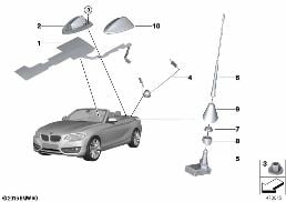 COMPONENTS, RADIO ANTENNA diagram for BMW 2 Series F23 LCI 220i