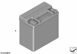 ORIGINAL BMW BATTERY 12AH diagram for BMW 7 Series F01 LCI 740dX