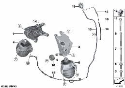 ENGINE SUSPENSION diagram for BMW 3 Series G20 Sedan 320dX