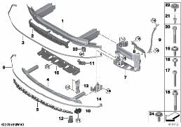 CARRIER, FRONT diagram for BMW 7 Series G12 740i