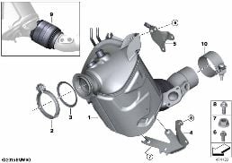 AT-DIESEL PARTICULATE FILTER diagram for BMW 3 Series G20 Sedan LCI 320d