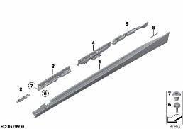 COVER DOOR SILL / WHEEL ARCH diagram for BMW 3 Series F34 GT 335iX